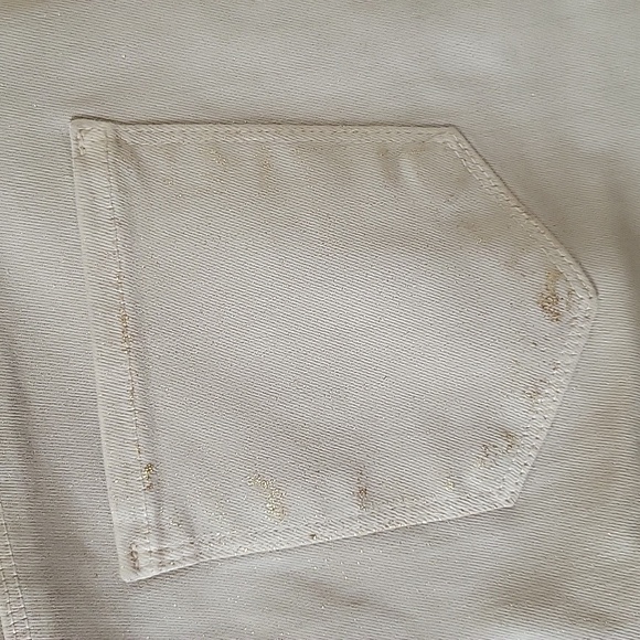 L'Agence Biscuit Gold Glitter Coated Margot High Rise Skin Jeans - Size 26 - Picture 4 of 13